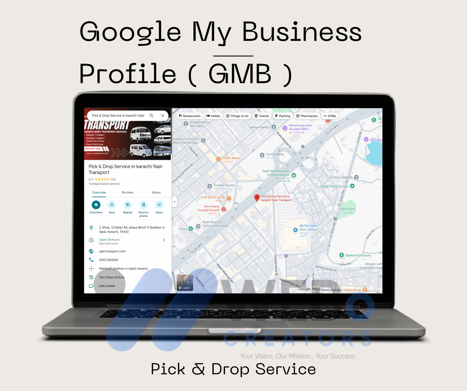 Pick and Drop Service Google Business Profile Indianapolis